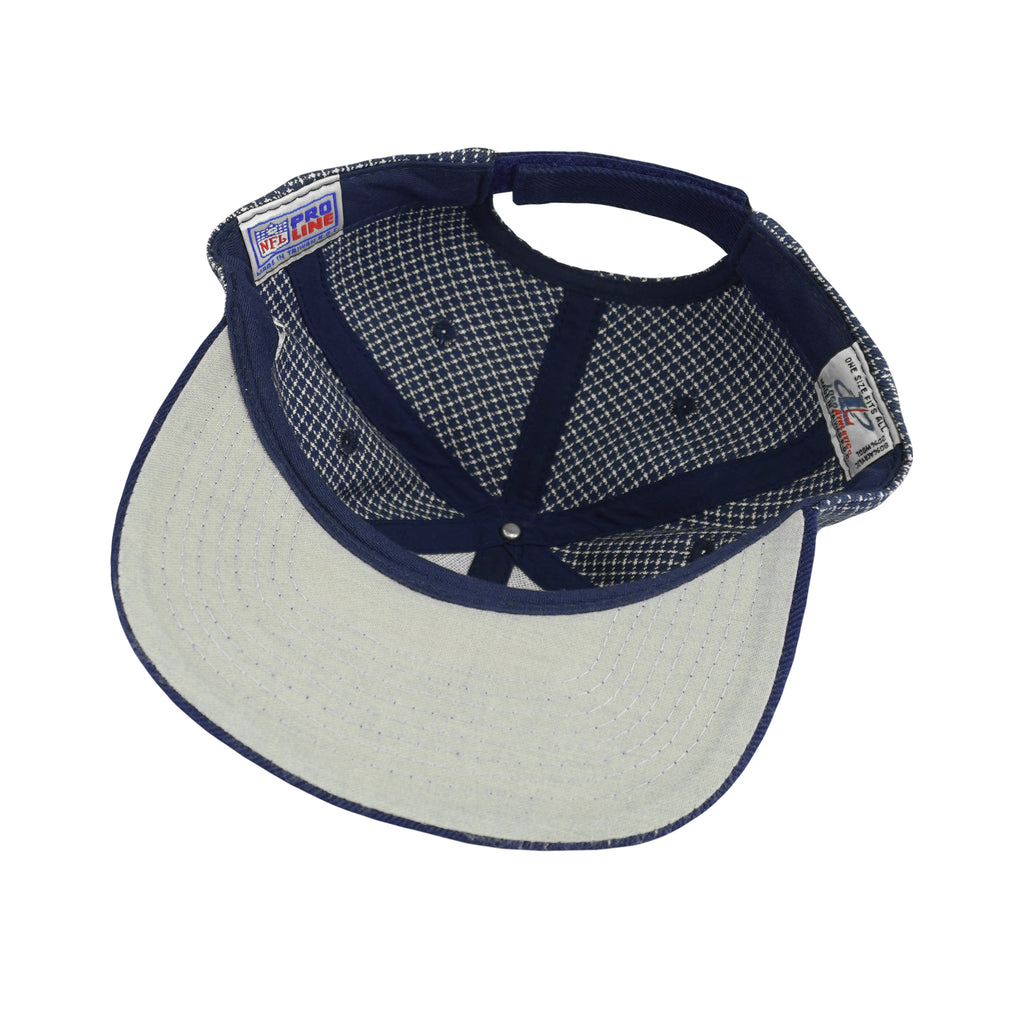NFL (Logo Athletic) - Denver Broncos Plaid Strapback Hat 1990s OSFA Vintage Retro Football