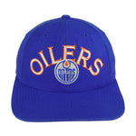 NHL (Sports Specialties) - Edmonton Oilers Big Logo Fitted Hat 1990s OSFA Vintage Retro Hockey