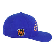 NHL (Sports Specialties) - Edmonton Oilers Big Logo Fitted Hat 1990s OSFA Vintage Retro Hockey