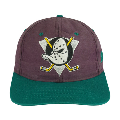 NHL (Competitor) - Anaheim Mighty Ducks Snapback Hat 1990s OSFA