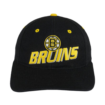 NHL (Logo Athletic) - Boston Bruins Embroidered Snapback Hat 1990s OSFA