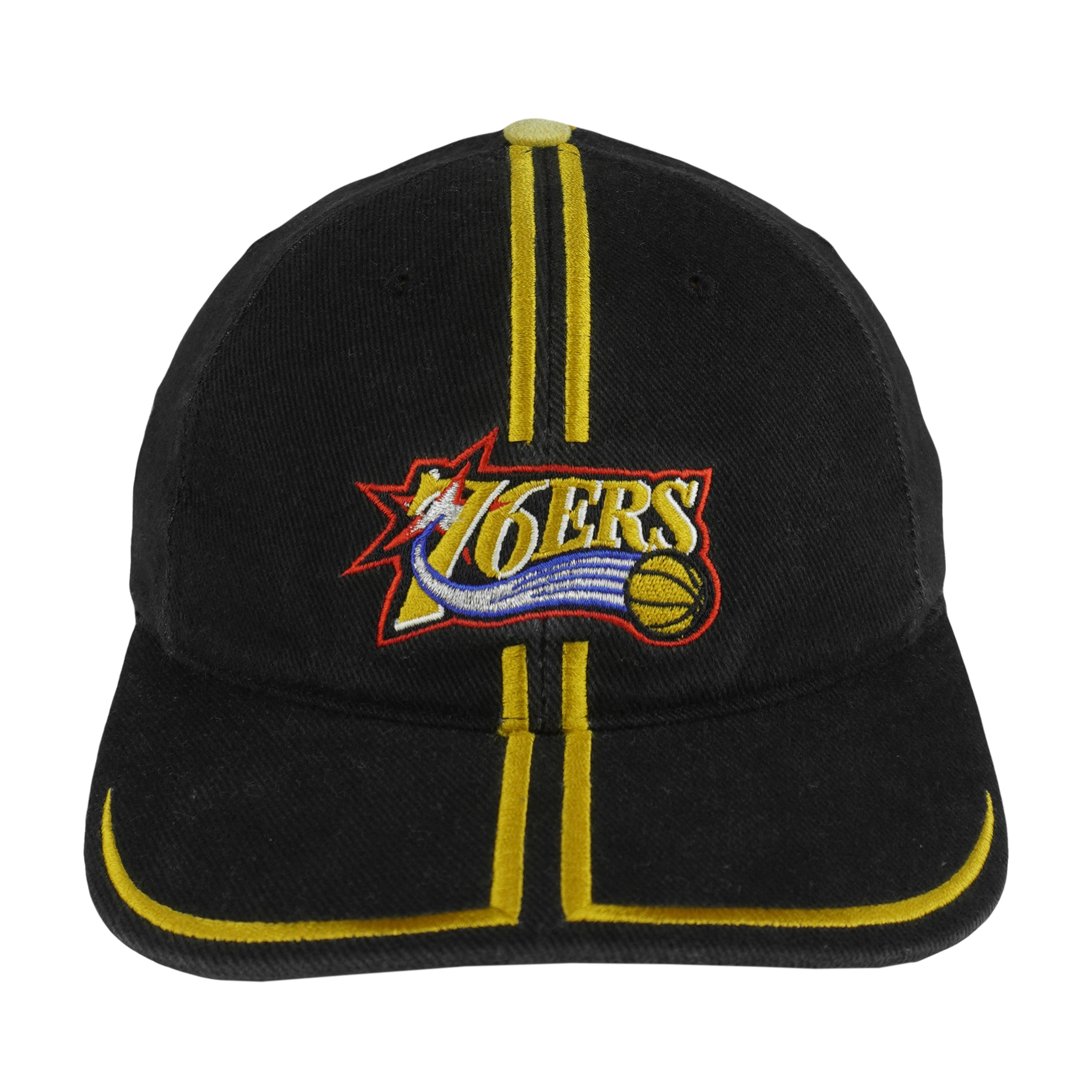 NBA (Sports Specialties) - Philadelphia 76ers Embroidered Strapback Hat 1990s OSFA Vintage Retro Basketball
