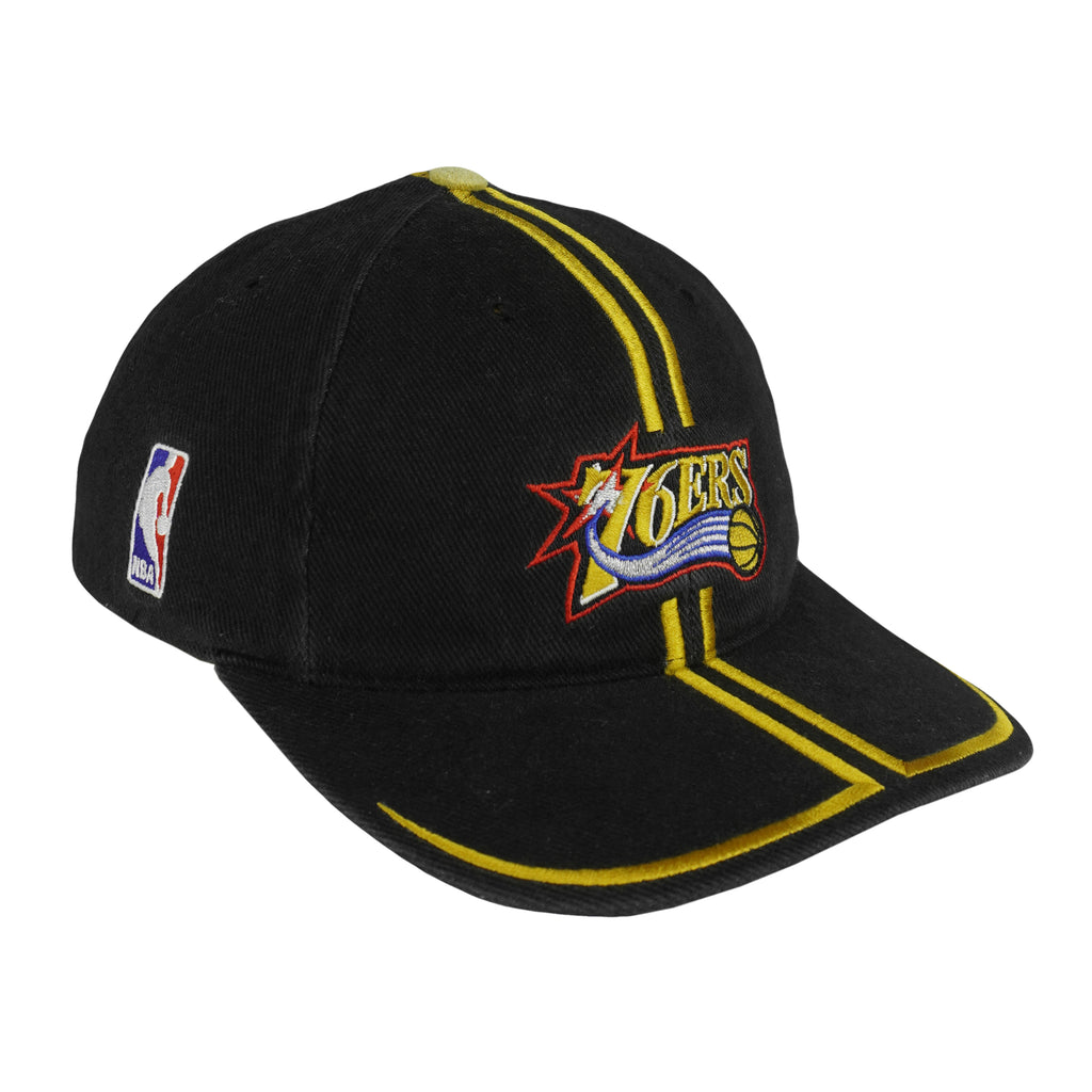 NBA (Sports Specialties) - Philadelphia 76ers Embroidered Strapback Hat 1990s OSFA Vintage Retro Basketball