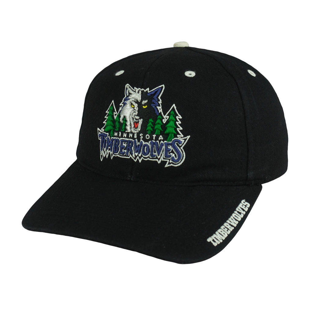 NBA (Twins Enterprise) - Minnesota Timberwolves Strapback Hat 1990s OSFA Vintage Retro Basketball