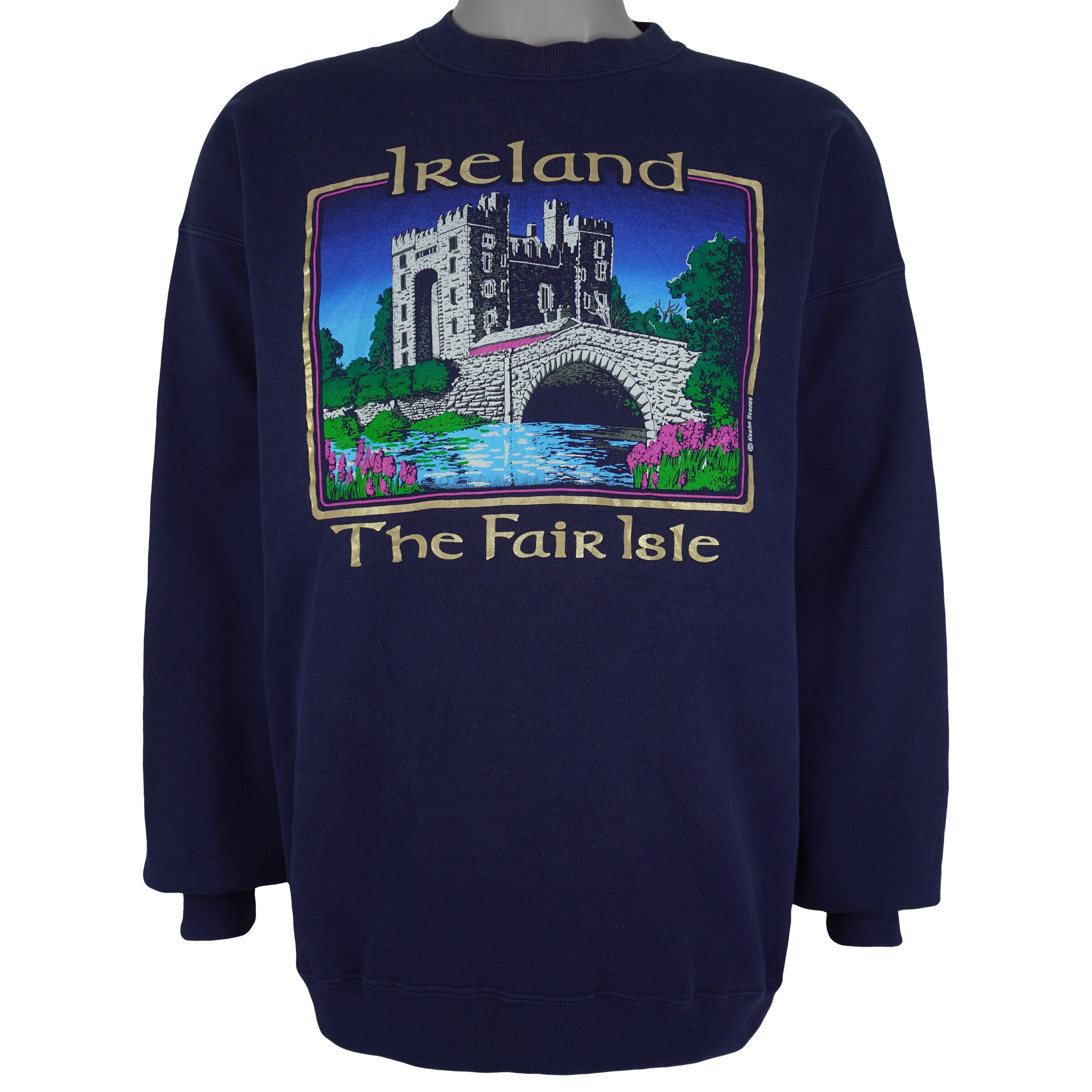 Vintage (Hanes) - Ireland The Fair Isle Crew Neck Sweatshirt 1990s X-Large Vintage Retro