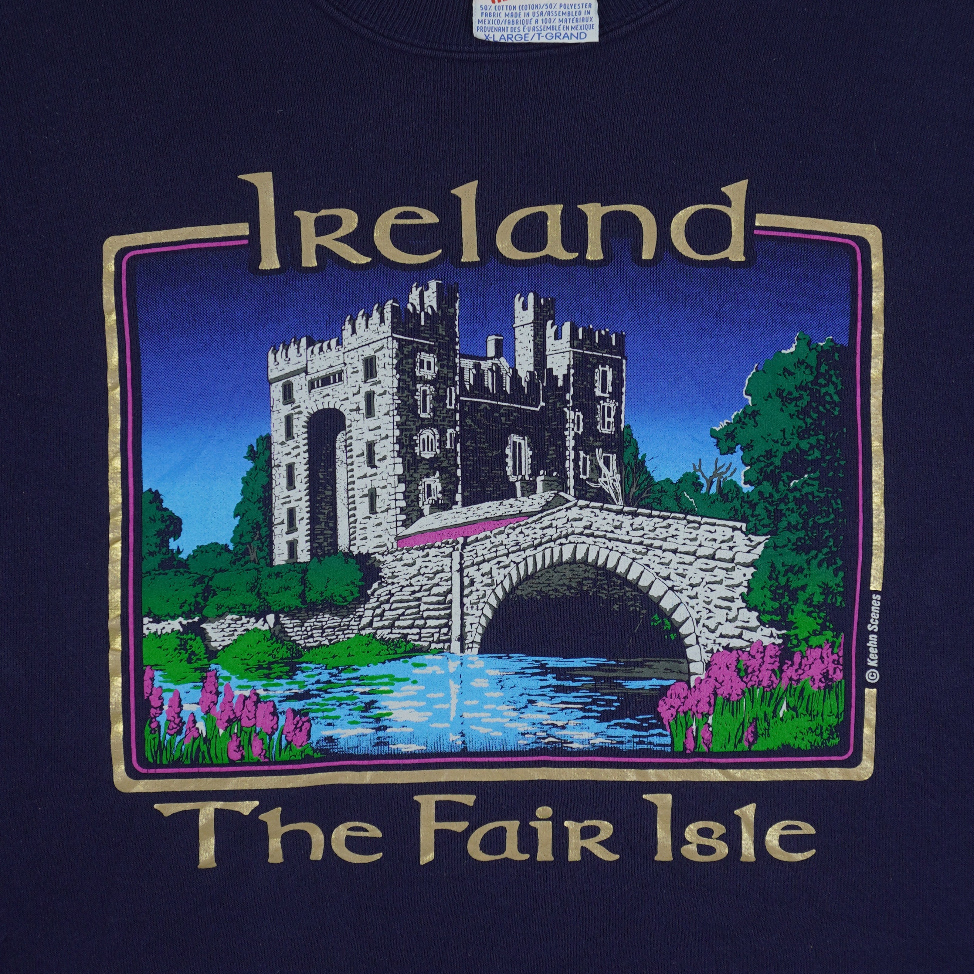 Vintage (Hanes) - Ireland The Fair Isle Crew Neck Sweatshirt 1990s X-Large Vintage Retro