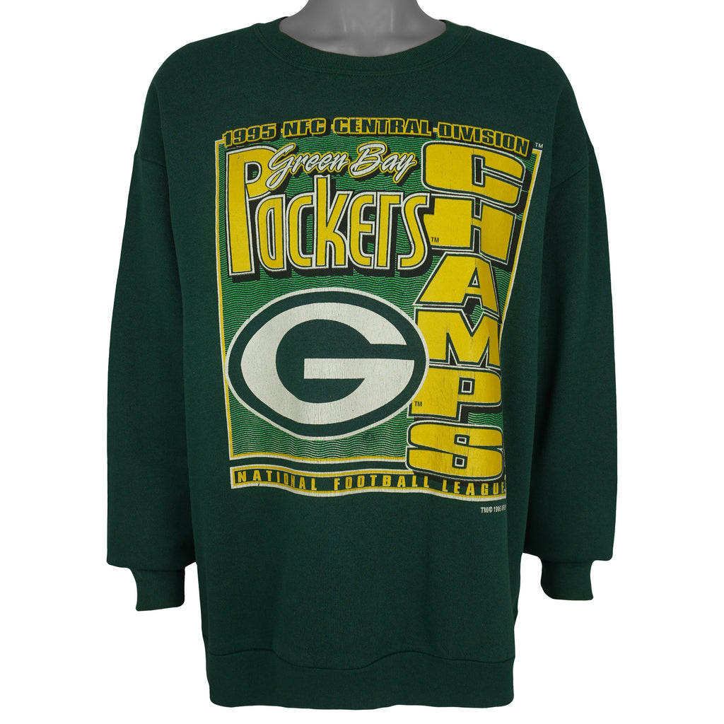 NFL (Delta) - Green Bay Packers Champs Crew Neck Sweatshirt 1995 XX-Large Vintage Retro Football