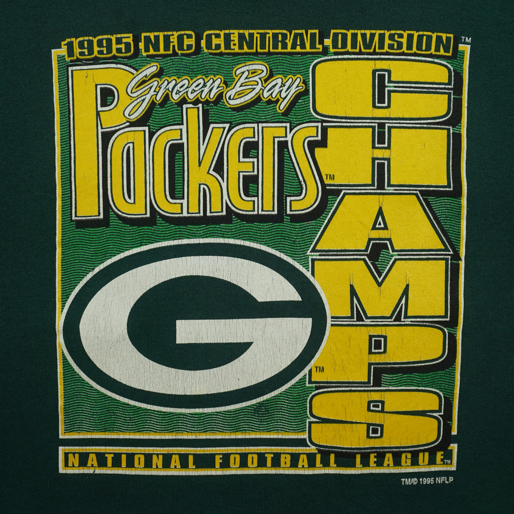 NFL (Delta) - Green Bay Packers Champs Crew Neck Sweatshirt 1995 XX-Large Vintage Retro Football