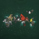 Vintage (Jerzees) - Birds Animal Print Crew Neck Sweatshirt 1990s X-Large Vintage Retro
