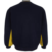 FUBU - Black & Yellow Spell-Out Crew Neck Sweatshirt 1990s Small Vintage Retro