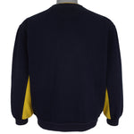 FUBU - Black & Yellow Spell-Out Crew Neck Sweatshirt 1990s Small Vintage Retro