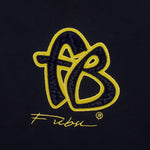FUBU - Black & Yellow Spell-Out Crew Neck Sweatshirt 1990s Small Vintage Retro