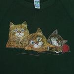 Vintage (Discus Athletic) - Kittens Crew Neck Sweatshirt 1990s Large Vintage Retro