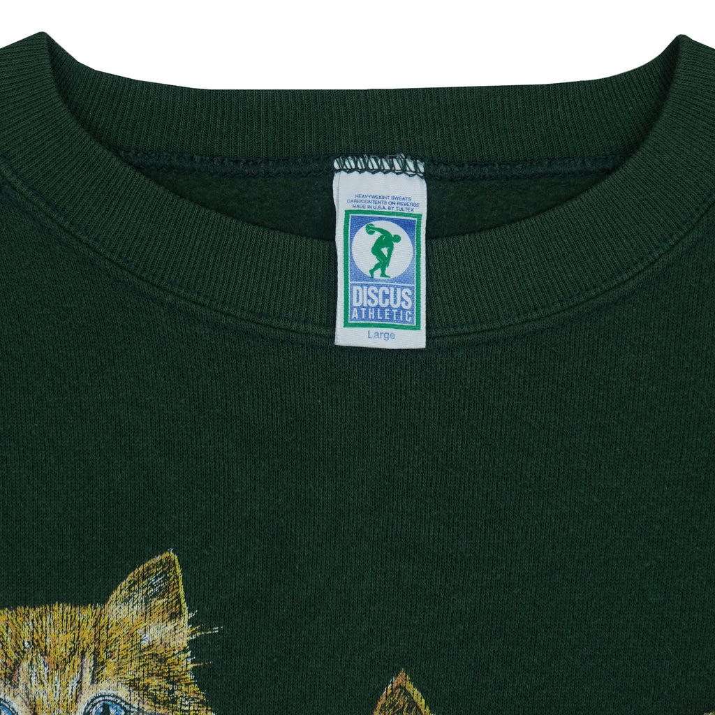 Vintage (Discus Athletic) - Kittens Crew Neck Sweatshirt 1990s Large Vintage Retro