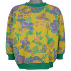 Vintage - Flowers All Over Print Crew Neck Sweatshirt 1990s Medium Vintage Retro