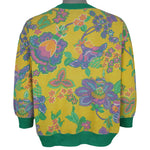 Vintage - Flowers All Over Print Crew Neck Sweatshirt 1990s Medium Vintage Retro