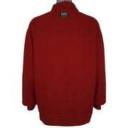 Vintage - Roots Canada Red 1/4 Zip Sweatshirt 1990s X-Large Vintage Retro