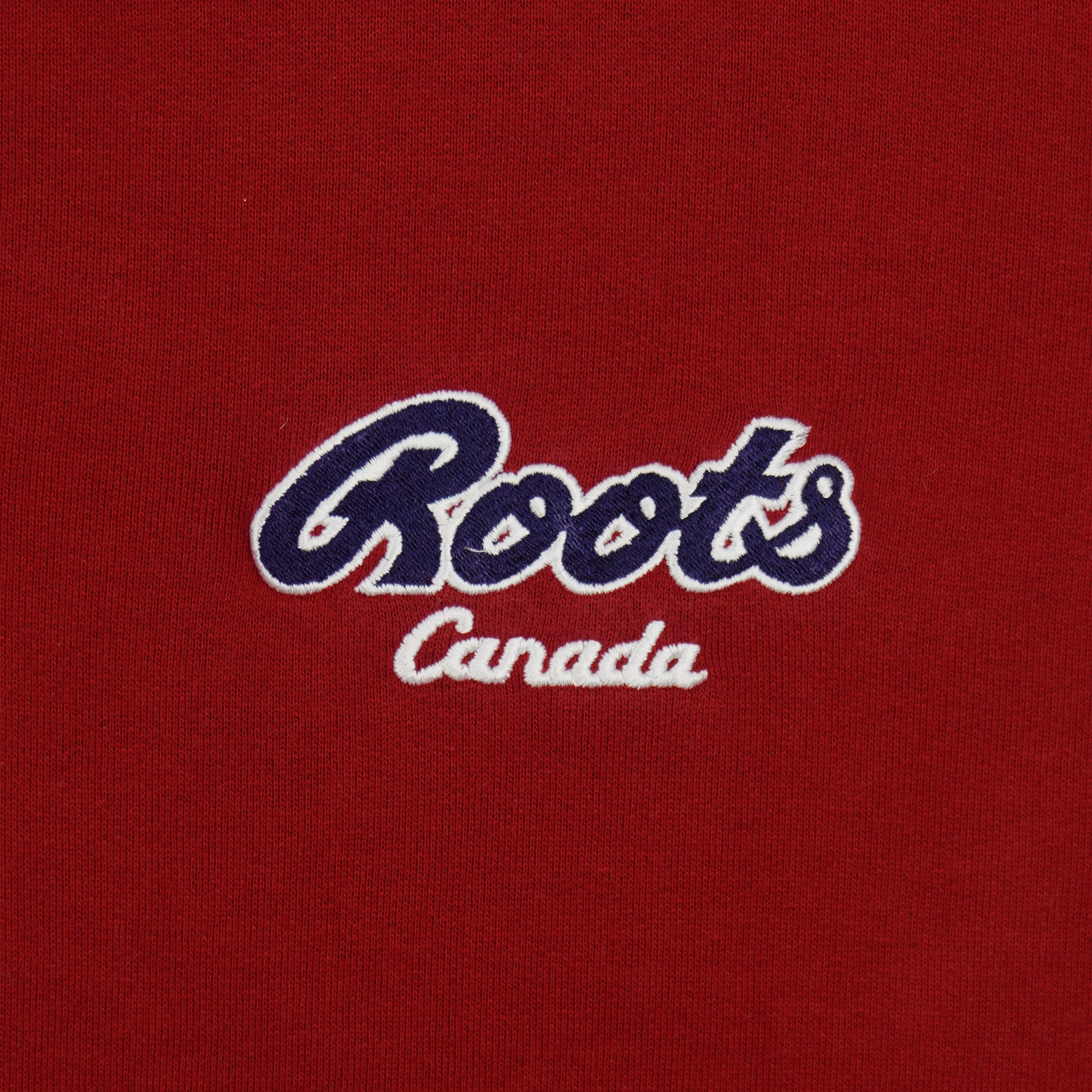 Vintage - Roots Canada Red 1/4 Zip Sweatshirt 1990s X-Large Vintage Retro