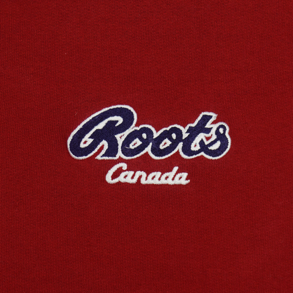 Vintage - Roots Canada Red 1/4 Zip Sweatshirt 1990s X-Large Vintage Retro