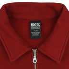 Vintage - Roots Canada Red 1/4 Zip Sweatshirt 1990s X-Large Vintage Retro