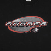 NHL (Gildan) - Buffalo Sabres Big Spell-Out T-Shirt 1990s Medium Vintage retro Hockey