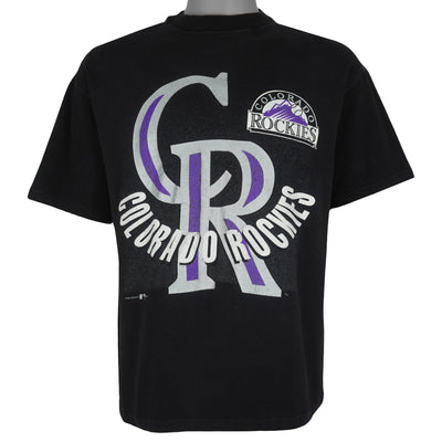 MLB (Team Hanes) - Colorado Rockies Big Spell-Out T-Shirt 1993 Large