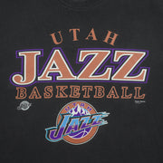NBA (Hanes) - Utah Jazz Basketball T-Shirt 1990s X-Large Vintage Retro Basketball