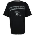 NFL (Salem) - Los Angeles Raiders Just Win Baby T-Shirt 1990 X-Large Vintage Retro Football
