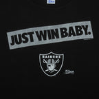 NFL (Salem) - Los Angeles Raiders Just Win Baby T-Shirt 1990 X-Large Vintage Retro Football
