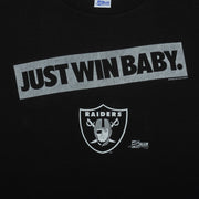 NFL (Salem) - Los Angeles Raiders Just Win Baby T-Shirt 1990 X-Large Vintage Retro Football