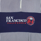 Vintage - San Francisco California 1/4 Zip Pinstripe Sweatshirt 1990 Large Vintage Retro