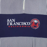 Vintage - San Francisco California 1/4 Zip Pinstripe Sweatshirt 1990 Large Vintage Retro