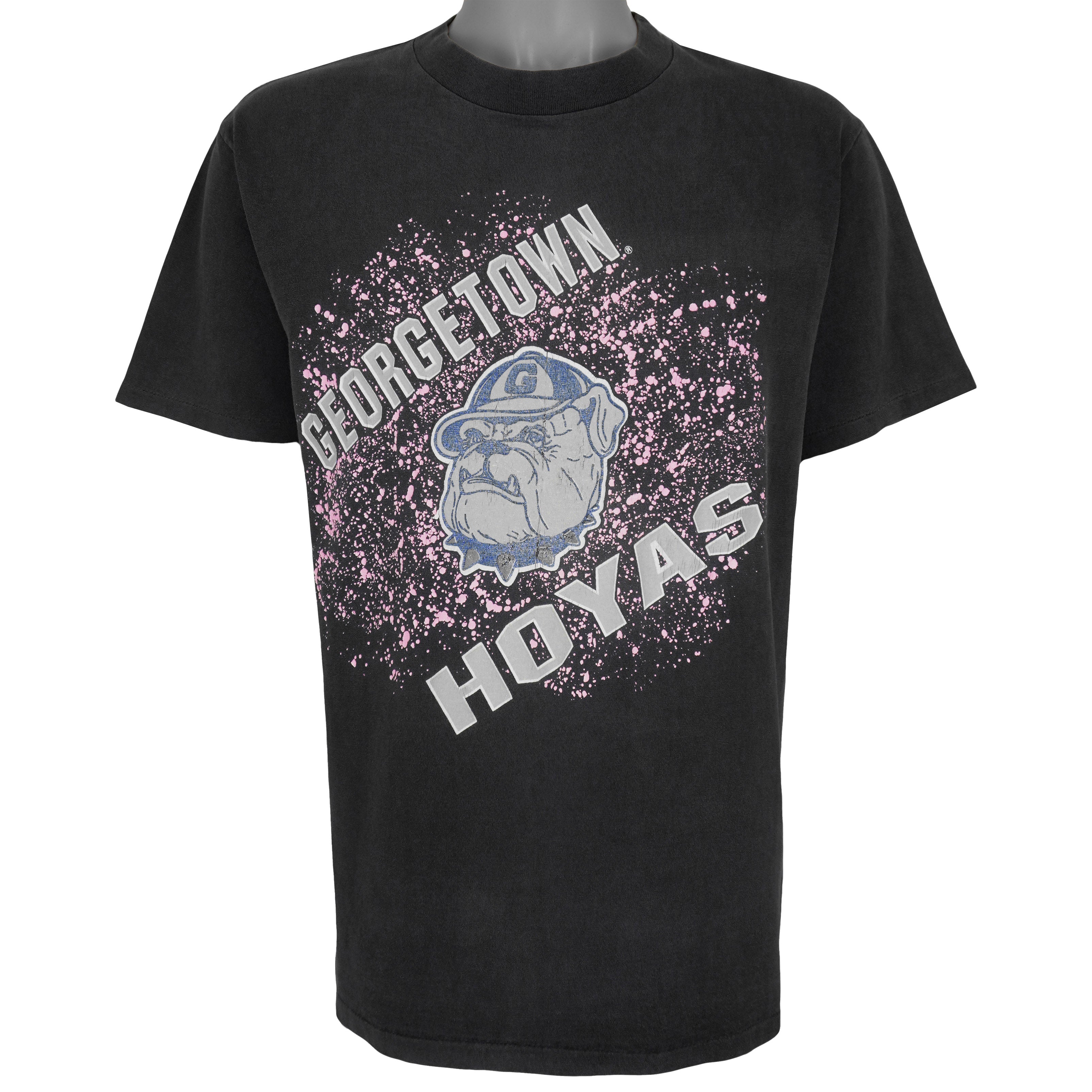 NCAA (Nutmeg) - Georgetown Hoyas Big Logo T-Shirt 1990s Large Vintage Retro