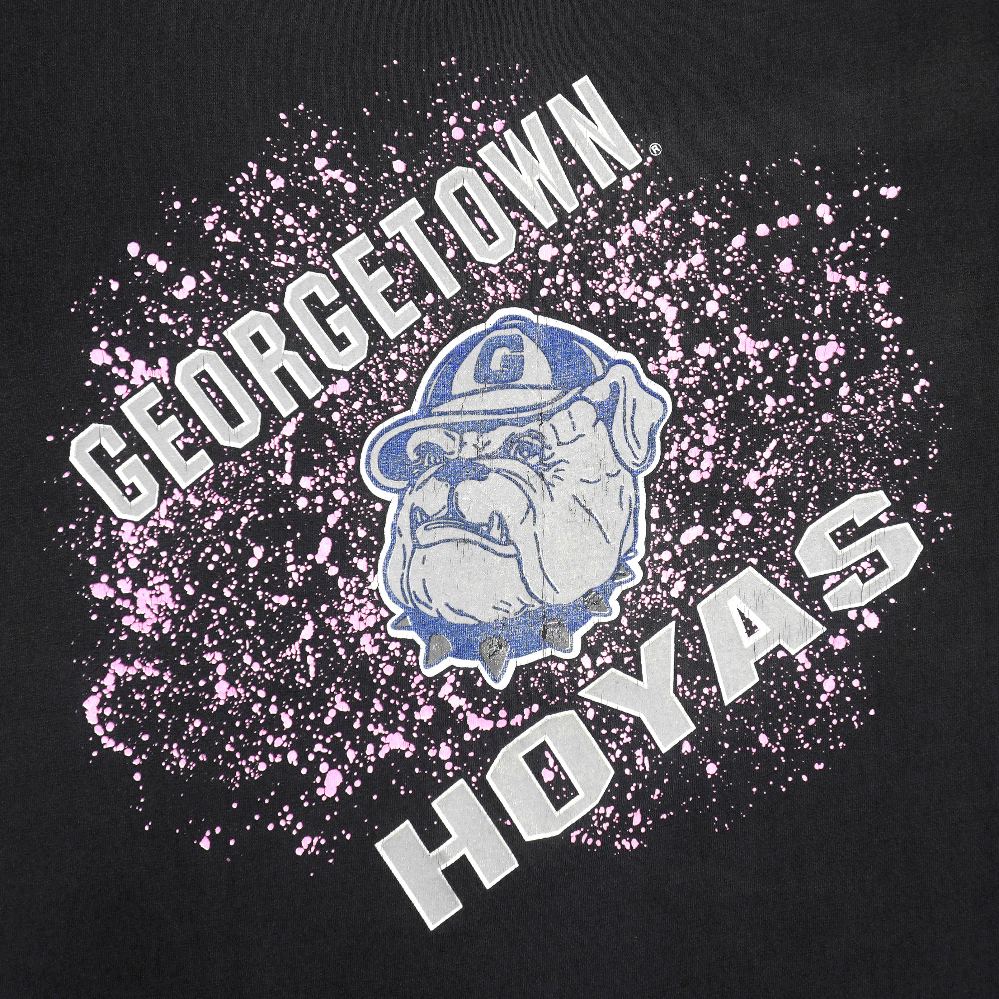 NCAA (Nutmeg) - Georgetown Hoyas Big Logo T-Shirt 1990s Large Vintage Retro