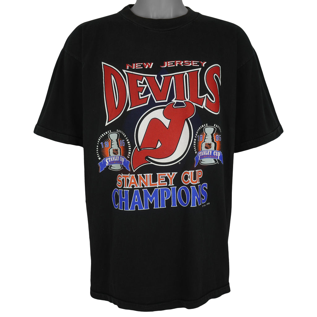 NHL (Accord) - New Jersey Devils Stanley Cup Champions T-Shirt 1995 X-Large Vintage Retro Hockey