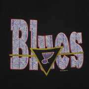 NHL (Anvil) - St. Louis Blues Single Stitch T-Shirt 1993 Large Vintage Retro Hockey