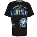 Starter (NHL) - Property Of The Tampa Bay Lightning T-Shirt 1990s Large Vintage Retro Hockey