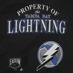 Starter (NHL) - Property Of The Tampa Bay Lightning T-Shirt 1990s Large Vintage Retro Hockey