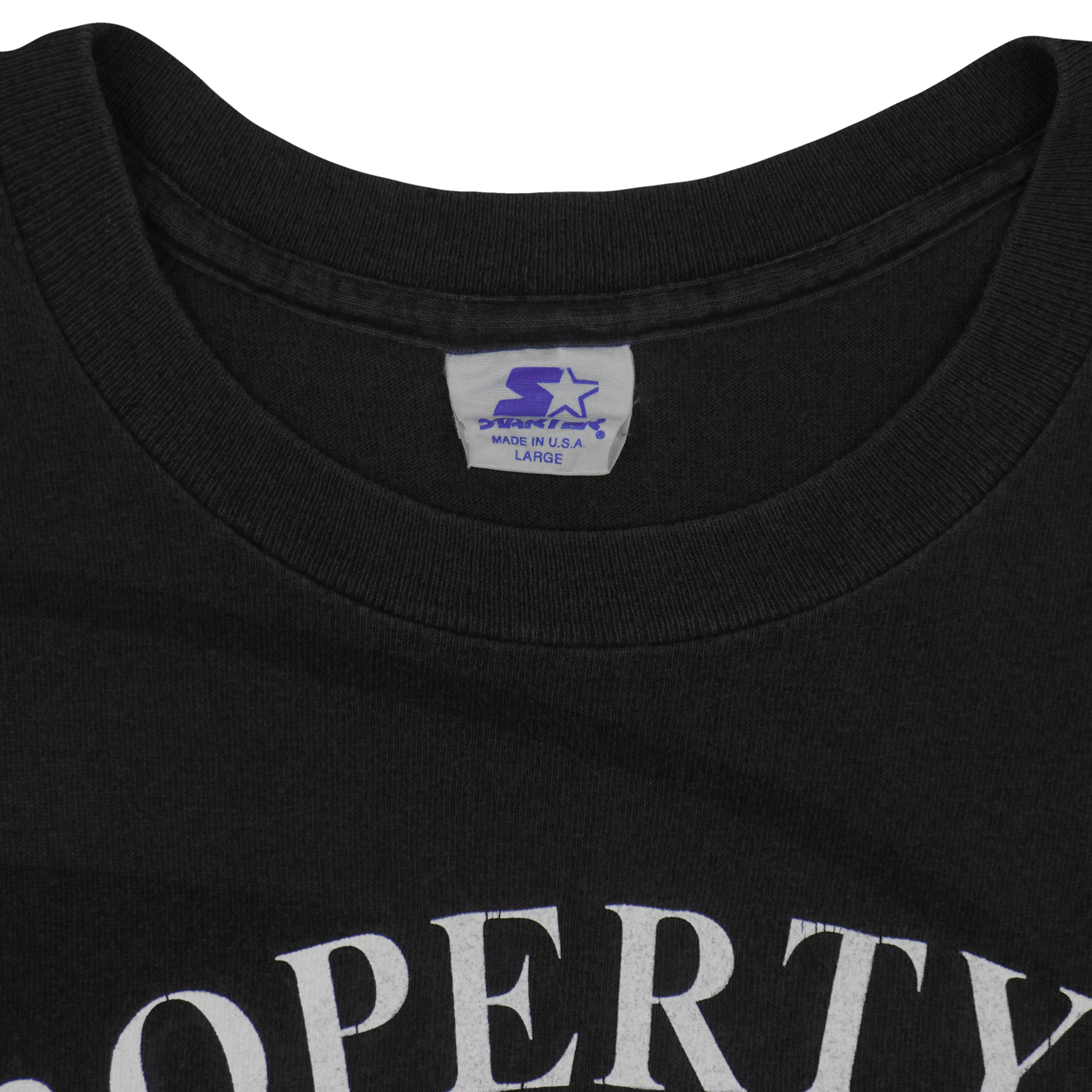 Starter (NHL) - Property Of The Tampa Bay Lightning T-Shirt 1990s Large Vintage Retro Hockey