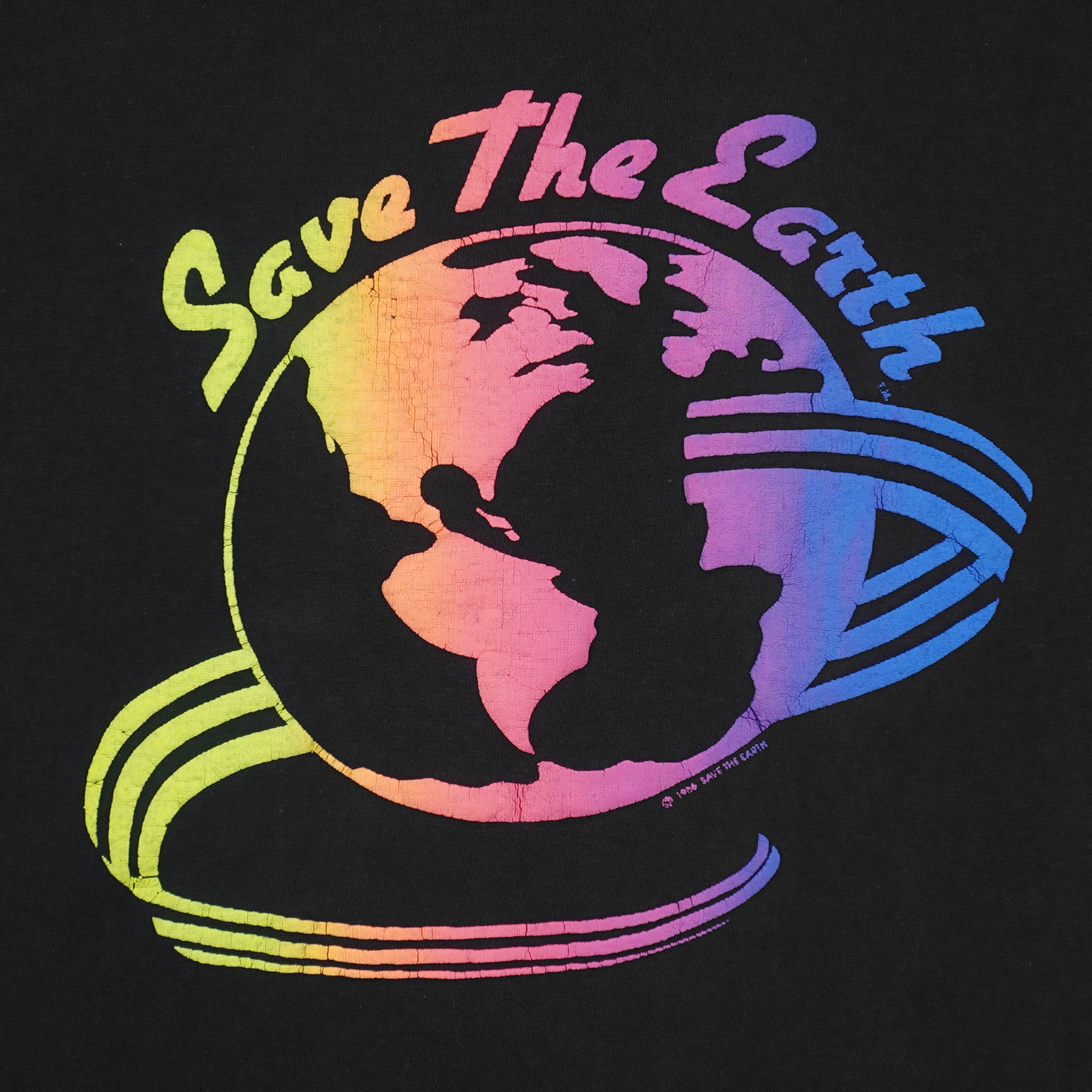 Vintage - Save The Earth Single Stitch T-Shirt 1986 Large Vintage Retro