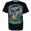 NFL - Seattle Seahawks Big Spell-Out T-Shirt 2000s Medium Vintage Retro Football