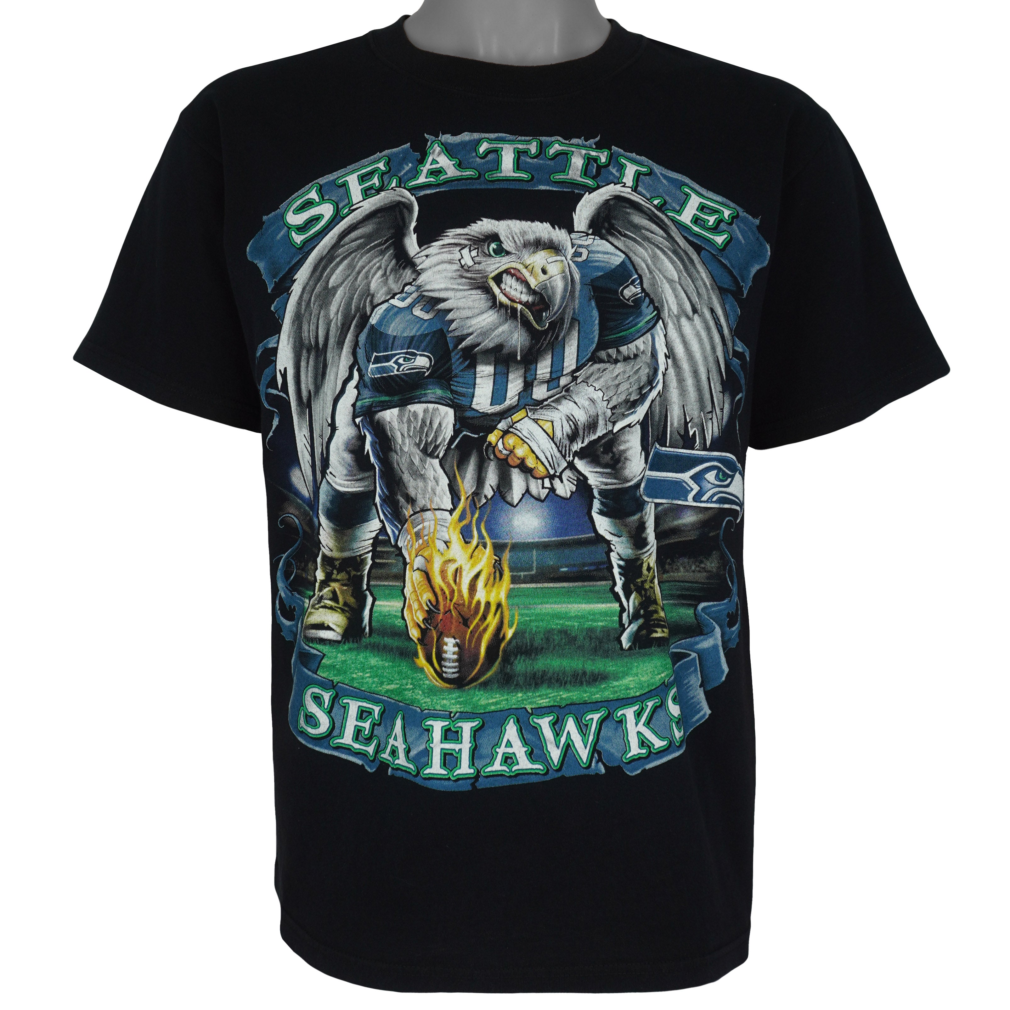 NFL - Seattle Seahawks Big Spell-Out T-Shirt 2000s Medium Vintage Retro Football