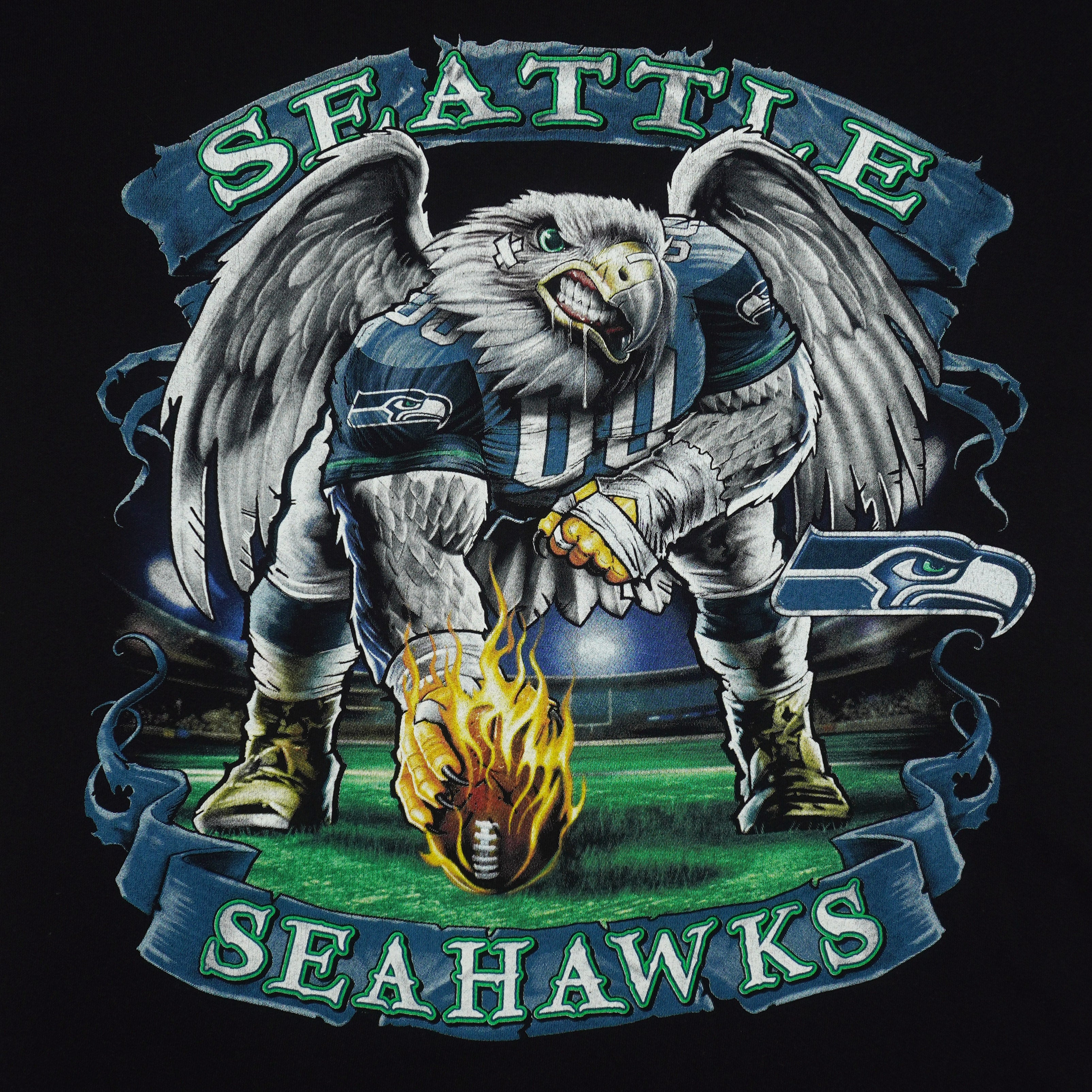 NFL - Seattle Seahawks Big Spell-Out T-Shirt 2000s Medium Vintage Retro Football