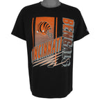 NFL (Logo 7) - Cincinnati Bengals Helmet Single Stitch T-Shirt 1992 Large Vintage Retro Football