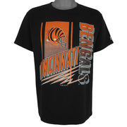 NFL (Logo 7) - Cincinnati Bengals Helmet Single Stitch T-Shirt 1992 Large Vintage Retro Football