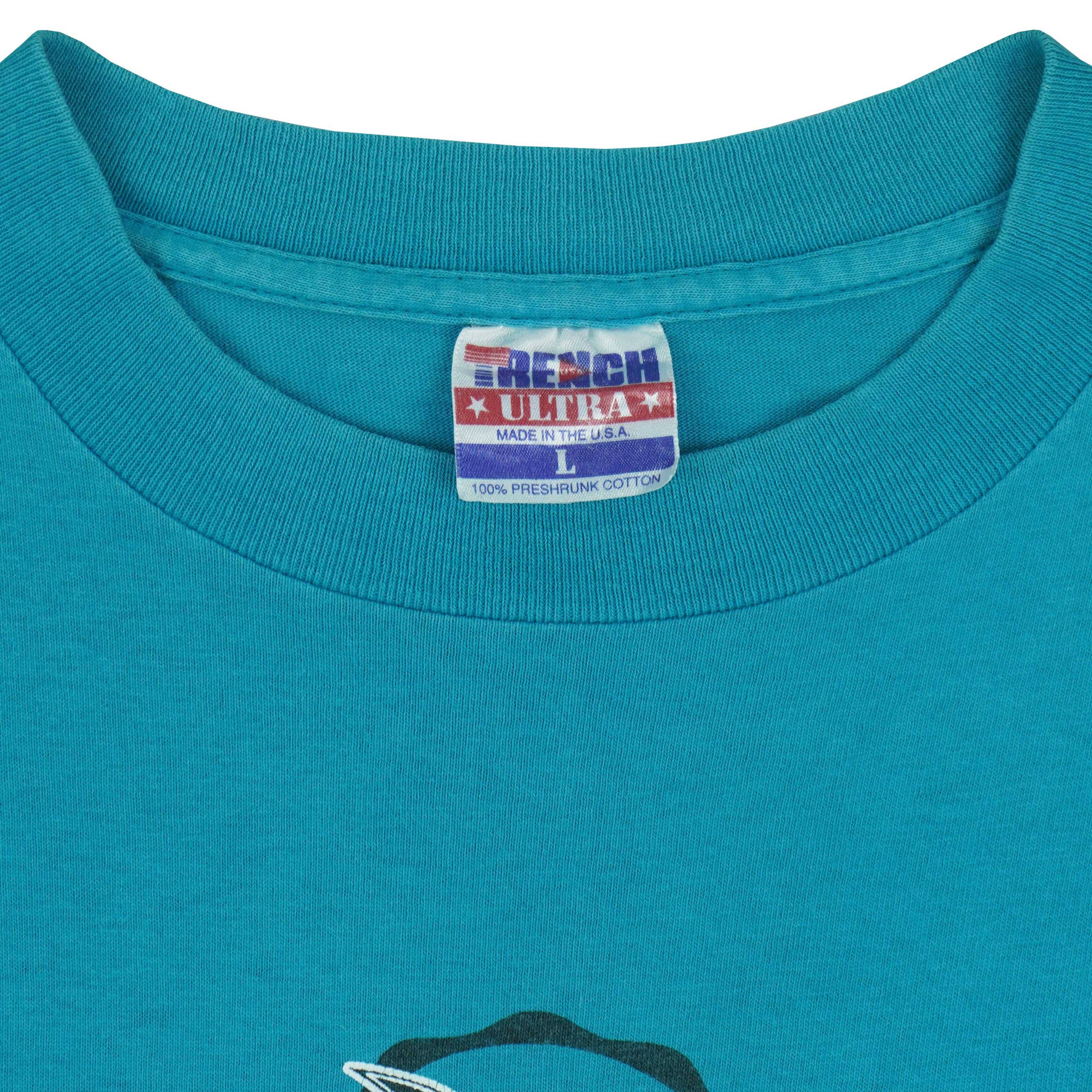 NHL (Trench) - San Jose Sharks Hockey T-Shirt 1992 Large Vintage Retro Hockey