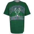 NBA (Hanes) - Milwaukee Bucks Basketball T-Shirt 1990s X-Large Vintage Retro Basketball