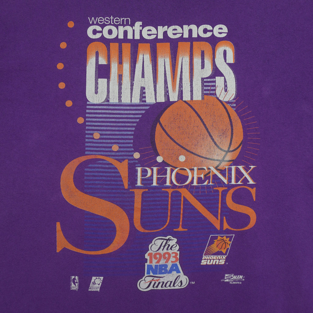 NBA (Salem) - Phoenix Suns Western Champs Finals T-Shirt 1993 Large Vintage Retro Basketball