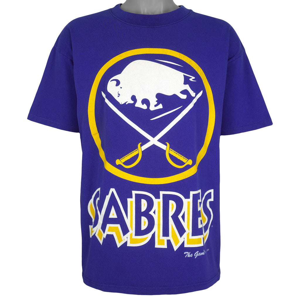 NHL (The Game) - Buffalo Sabres Big Logo T-Shirt 1994 Large Vintage Retro Hockey