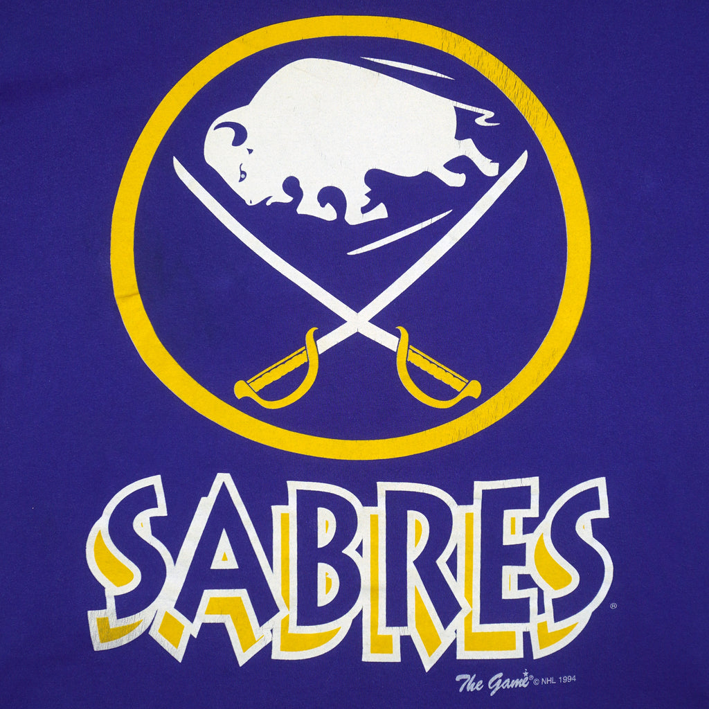 NHL (The Game) - Buffalo Sabres Big Logo T-Shirt 1994 Large Vintage Retro Hockey
